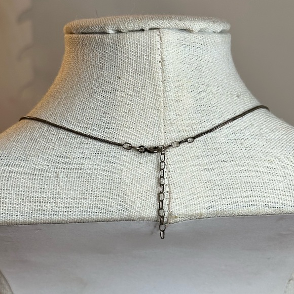 Vintage Sterling Silver Abalone Shell Wire Wrapped Pendant Necklace - Picture 7 of 9